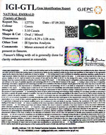 Load image into Gallery viewer, 3.10/CT Natural Emerald Stone With Govt. Lab Certified (12210)