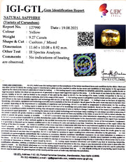 9.27/CT Natural Ceylonese Pukhraj with Govt Lab Certificate-78810