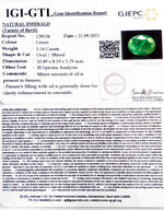 Load image into Gallery viewer, 3.16/CT Natural Panna Stone with Govt. Lab Certificate (6771)