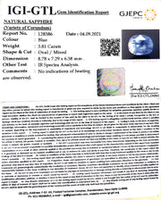 3.81/CT Nature Neelam with Govt Lab Certified (89910)
