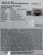 3.10/CT Natural Scapolite Cat's Eye with Govt. Lab Certified-(1221)