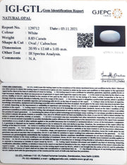 9.80 Ratti Natural Opal with Govt. Lab Certificate (832)