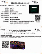 Load image into Gallery viewer, 4.66/CT Natural Emerald Stone With Govt. Lab Certified (12210)