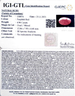 Load image into Gallery viewer, 5.50 Ratti Natural New Burma Ruby with Govt. Lab Certificate-(3441)