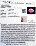 Load image into Gallery viewer, 5.52 Ratti Natural New Burma Ruby with Govt. Lab Certificate (5661)