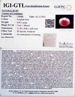 Load image into Gallery viewer, 5.49 Ratti Natural New Burma Ruby with Govt. Lab Certificate-(3441)