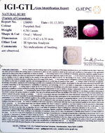 Load image into Gallery viewer, 7.03 Ratti Natural New Burma Ruby with Govt. Lab Certificate (5661)