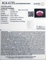 Load image into Gallery viewer, 6.28 Ratti Natural New Burma Ruby with Govt. Lab Certificate-(3441)