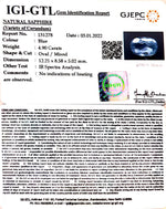 Load image into Gallery viewer, 4.90/CT Natural Blue sapphire with Govt Lab Certificate-23310