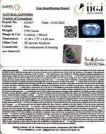 Load image into Gallery viewer, 4.38 Ratti Natural blue sapphire with Govt. Lab Certificate (6771)