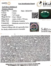 8.29 Ratti Natural Panna stone with Govt. Lab Certified-3441