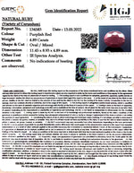 Load image into Gallery viewer, 4.89/CT Natural Neo Burma Ruby with Govt. Lab Certificate-(5661)