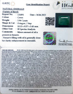Load image into Gallery viewer, 3.94/CT Natural Emerald Stone with Govt. Lab Certified-(12210)
