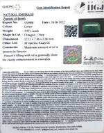 Load image into Gallery viewer, 3.92/CT Natural Panna Stone with Govt. Lab Certified-3441