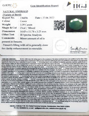 5.59/CT Natural Panna Stone with Govt. Lab Certified-1221
