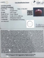 Load image into Gallery viewer, 4.91/CT Natural Mozambique Ruby with Govt. Lab Certificate-12210