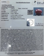 Load image into Gallery viewer, 4.91/CT Natural Neo Burma Ruby with Govt. Lab Certificate-(3441)