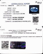 Load image into Gallery viewer, 3.84/CT Natural Blue Sapphire with Govt Lab Certificate-BLUSA9S