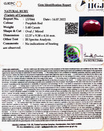 Load image into Gallery viewer, 5.48/CT Natural Indian Ruby with Govt. Lab Certificate-2331