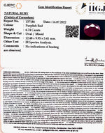 Load image into Gallery viewer, 6.74/CT Natural Mozambique Ruby with Govt. Lab Certificate-(12210)