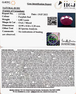 Load image into Gallery viewer, 4.88/CT Natural Mozambique Ruby with Govt. Lab Certificate-(23310)