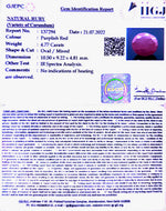 Load image into Gallery viewer, 4.77/CT Natural Mozambique Ruby with Govt. Lab Certificate-(23310)