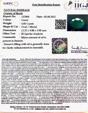 4.85/CT Natural Panna Stone with Govt. Lab Certified-3441