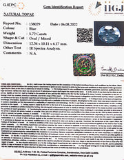 6.34 Ratti Blue Topaz with Govt Lab Certificate-(1665)