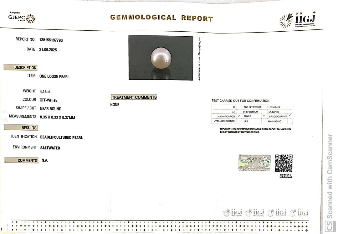 4.18/CT Natural South Sea Pearl Beads With Lab Certificate (1550)