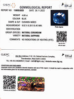 Load image into Gallery viewer, 4.88/CT Natural Blue Sapphire with Govt Lab Certificate-BLUSA9U
