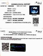 Load image into Gallery viewer, 6.53/CT Natural Blue Sapphire with Govt Lab Certificate-BLUSA9T