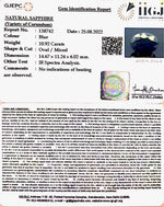 Load image into Gallery viewer, 10.92/CT Natural Blue Sapphire with Govt Lab Certificate-(2331)