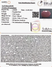 2.54/CT Natural Neo Burma Ruby with Govt. Lab Certificate-4551