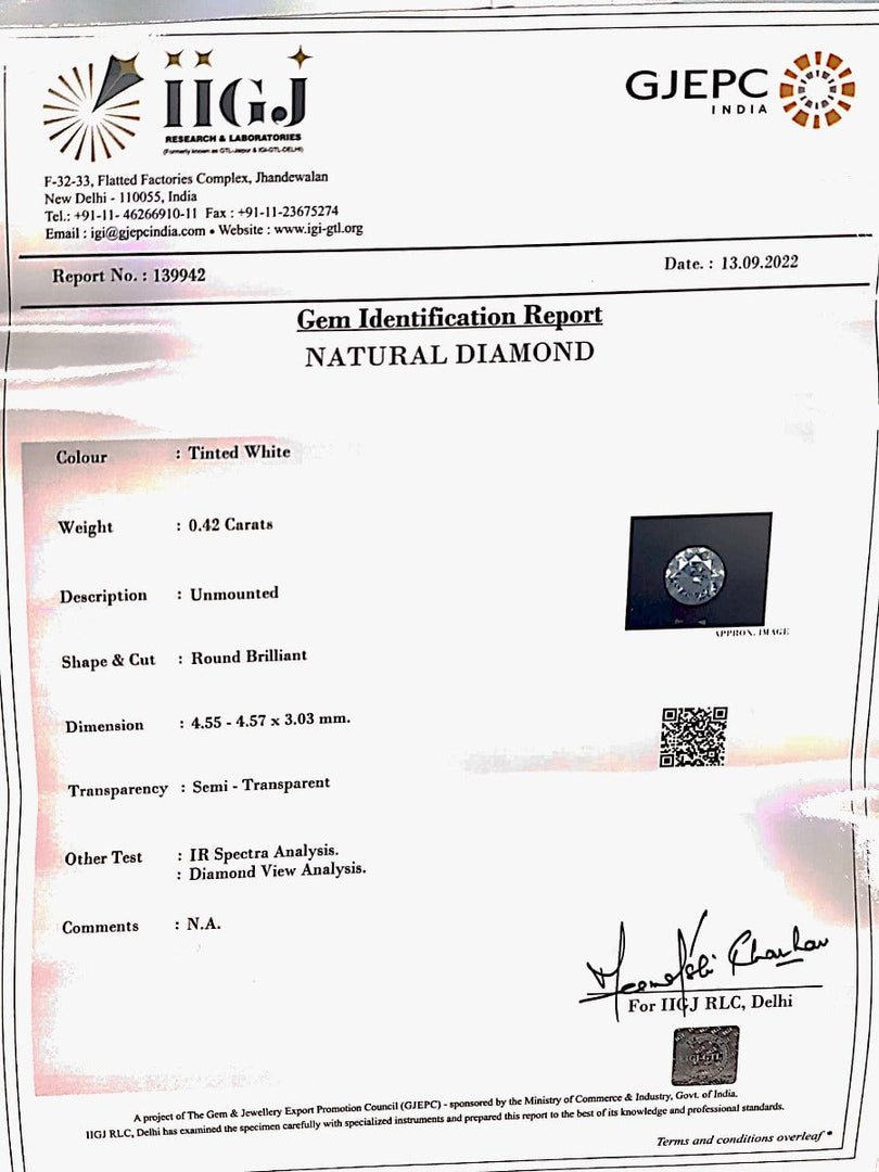 0.42 Carat Natural Diamond-(160000)