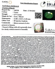 4.77/CT Natural Panna Stone with Govt. Lab Certified-(2331)