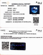 Load image into Gallery viewer, 5.86/CT Natural Blue Sapphire with Govt Lab Certificate-BLUSA9V