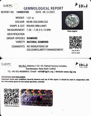1.81/Carat Natural Diamond With Govt. Lab Certificate (140000)
