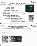 Load image into Gallery viewer, 3.16/CT Natural Emerald Stone With Govt. Lab Certified (12210)
