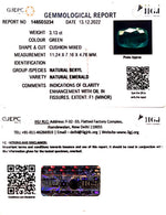 Load image into Gallery viewer, 3.13/CT Natural Panna Stone with Govt. Lab Certificate (16650)