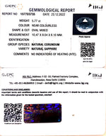 Load image into Gallery viewer, 5.77/CT Natural White Sapphire with Govt Lab Certificate (89910)