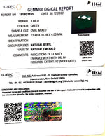 Load image into Gallery viewer, 4.06/CT Natural Emerald Stone with Govt. Lab Certified (23310)