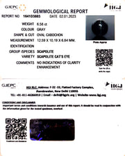 6.58/CT Natural Scapolite Cat's Eye with Govt. Lab Certified-(1221)