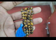 NATURAL TIGER EYE MALA (SAMLL BEADS) (2100)