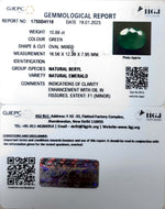 Load image into Gallery viewer, 10.88/CT Natural Emerald Stone with Govt. Lab Certified (12210)