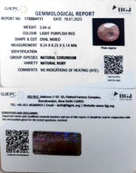 Load image into Gallery viewer, 3.94/CT Natural Mozambique Ruby with Govt. Lab Certificate-12210