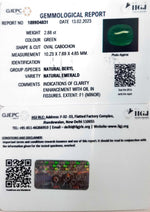 Load image into Gallery viewer, 2.88/CT Natural Cabochon Panna Stone with Govt. Lab Certificate (3441)