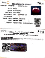 Load image into Gallery viewer, 8.10/CT Natural Indian Ruby with Govt. Lab Certificate (1221)