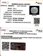 Load image into Gallery viewer, 5.83/CT Natural White Sapphire with Govt Lab Certificate (4551)