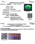 Load image into Gallery viewer, 5.86//CT Natural Panna Stone with Govt. Lab Certificate (1221)