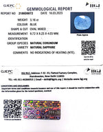 Load image into Gallery viewer, 3.16/CT Natural Blue Sapphire with Govt Lab Certificate-BLUSA9S